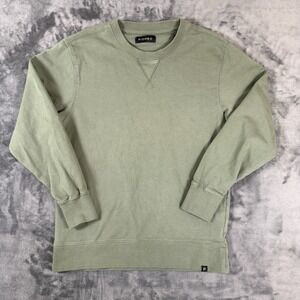 PIOMBO Men's Garment Dyed Crewneck Sweatshirt - Sage Green - Size Small